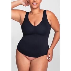 Honeylove Plus Size Liftwear Cami Tank in Black - 1X